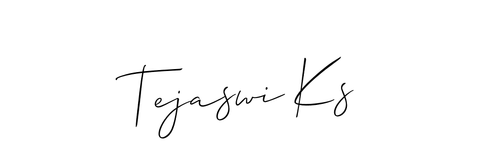 Make a beautiful signature design for name Tejaswi Ks. With this signature (Allison_Script) style, you can create a handwritten signature for free. Tejaswi Ks signature style 2 images and pictures png