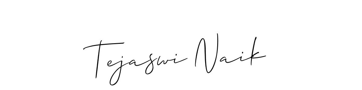 Make a beautiful signature design for name Tejaswi Naik. With this signature (Allison_Script) style, you can create a handwritten signature for free. Tejaswi Naik signature style 2 images and pictures png