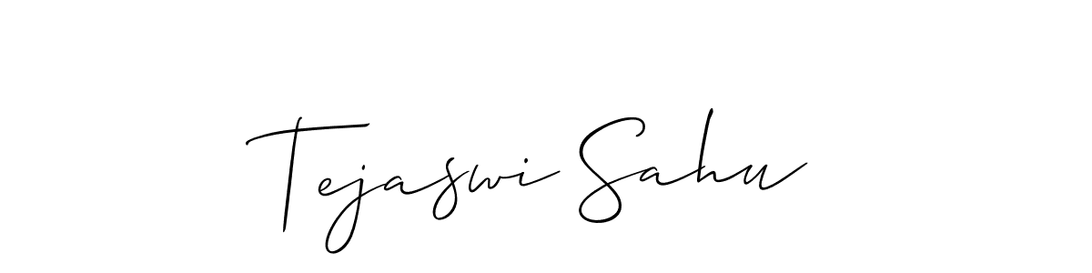 Similarly Allison_Script is the best handwritten signature design. Signature creator online .You can use it as an online autograph creator for name Tejaswi Sahu. Tejaswi Sahu signature style 2 images and pictures png