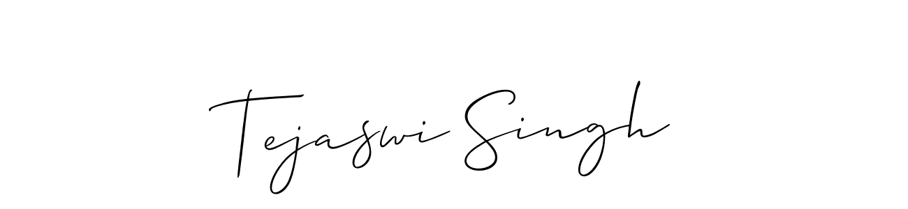 This is the best signature style for the Tejaswi Singh name. Also you like these signature font (Allison_Script). Mix name signature. Tejaswi Singh signature style 2 images and pictures png