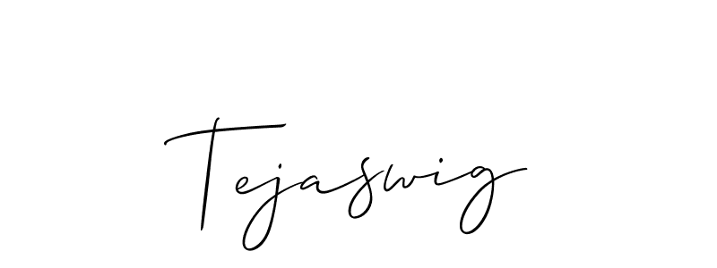 Make a beautiful signature design for name Tejaswig. With this signature (Allison_Script) style, you can create a handwritten signature for free. Tejaswig signature style 2 images and pictures png