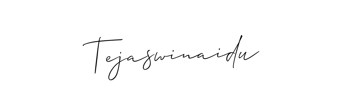 Make a beautiful signature design for name Tejaswinaidu. With this signature (Allison_Script) style, you can create a handwritten signature for free. Tejaswinaidu signature style 2 images and pictures png