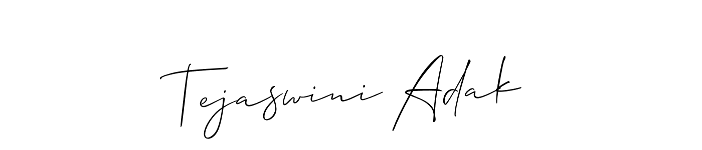 Tejaswini Adak stylish signature style. Best Handwritten Sign (Allison_Script) for my name. Handwritten Signature Collection Ideas for my name Tejaswini Adak. Tejaswini Adak signature style 2 images and pictures png