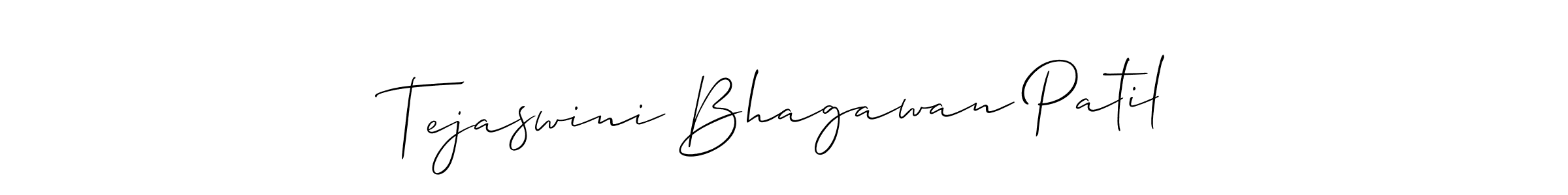 You should practise on your own different ways (Allison_Script) to write your name (Tejaswini Bhagawan Patil) in signature. don't let someone else do it for you. Tejaswini Bhagawan Patil signature style 2 images and pictures png