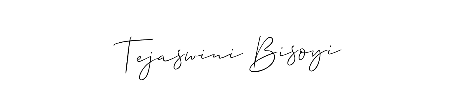 How to make Tejaswini Bisoyi name signature. Use Allison_Script style for creating short signs online. This is the latest handwritten sign. Tejaswini Bisoyi signature style 2 images and pictures png