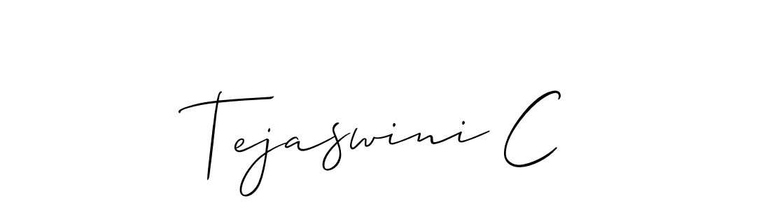 Make a short Tejaswini C signature style. Manage your documents anywhere anytime using Allison_Script. Create and add eSignatures, submit forms, share and send files easily. Tejaswini C signature style 2 images and pictures png