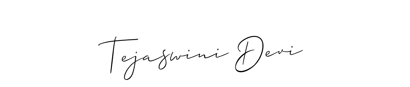 It looks lik you need a new signature style for name Tejaswini Devi. Design unique handwritten (Allison_Script) signature with our free signature maker in just a few clicks. Tejaswini Devi signature style 2 images and pictures png