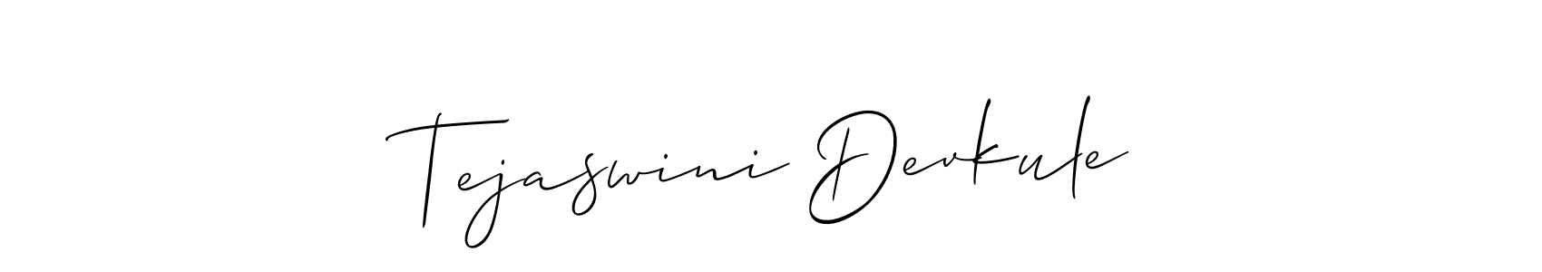 This is the best signature style for the Tejaswini Devkule name. Also you like these signature font (Allison_Script). Mix name signature. Tejaswini Devkule signature style 2 images and pictures png