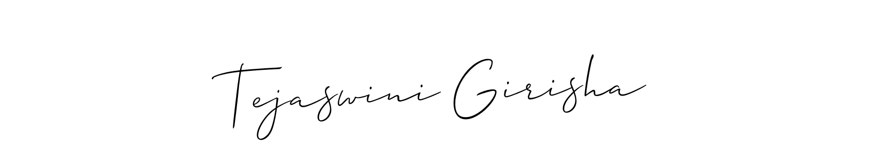 Once you've used our free online signature maker to create your best signature Allison_Script style, it's time to enjoy all of the benefits that Tejaswini Girisha name signing documents. Tejaswini Girisha signature style 2 images and pictures png