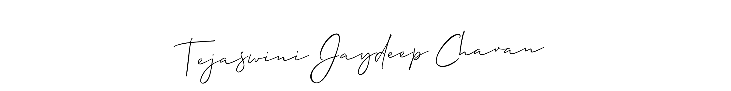 Make a short Tejaswini Jaydeep Chavan signature style. Manage your documents anywhere anytime using Allison_Script. Create and add eSignatures, submit forms, share and send files easily. Tejaswini Jaydeep Chavan signature style 2 images and pictures png
