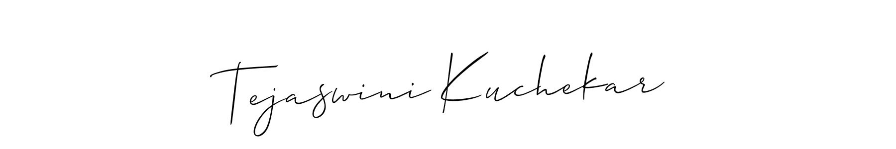How to make Tejaswini Kuchekar signature? Allison_Script is a professional autograph style. Create handwritten signature for Tejaswini Kuchekar name. Tejaswini Kuchekar signature style 2 images and pictures png