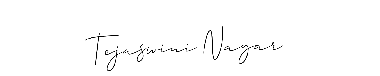 You should practise on your own different ways (Allison_Script) to write your name (Tejaswini Nagar) in signature. don't let someone else do it for you. Tejaswini Nagar signature style 2 images and pictures png