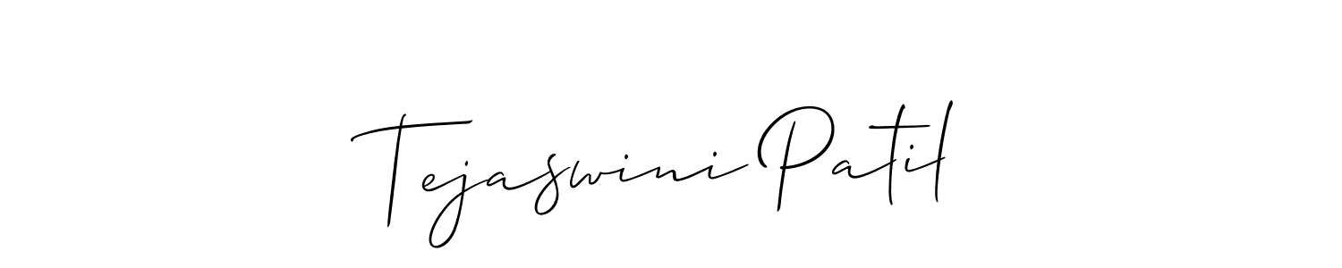 Make a short Tejaswini Patil signature style. Manage your documents anywhere anytime using Allison_Script. Create and add eSignatures, submit forms, share and send files easily. Tejaswini Patil signature style 2 images and pictures png