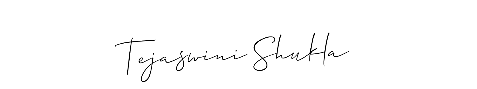 How to Draw Tejaswini Shukla signature style? Allison_Script is a latest design signature styles for name Tejaswini Shukla. Tejaswini Shukla signature style 2 images and pictures png