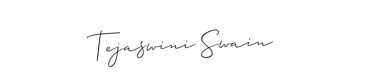 The best way (Allison_Script) to make a short signature is to pick only two or three words in your name. The name Tejaswini Swain include a total of six letters. For converting this name. Tejaswini Swain signature style 2 images and pictures png