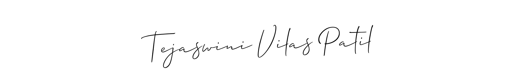 Allison_Script is a professional signature style that is perfect for those who want to add a touch of class to their signature. It is also a great choice for those who want to make their signature more unique. Get Tejaswini Vilas Patil name to fancy signature for free. Tejaswini Vilas Patil signature style 2 images and pictures png