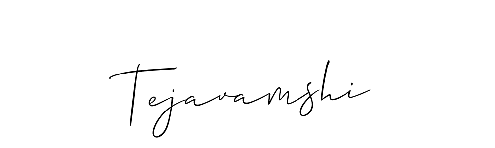 You should practise on your own different ways (Allison_Script) to write your name (Tejavamshi) in signature. don't let someone else do it for you. Tejavamshi signature style 2 images and pictures png