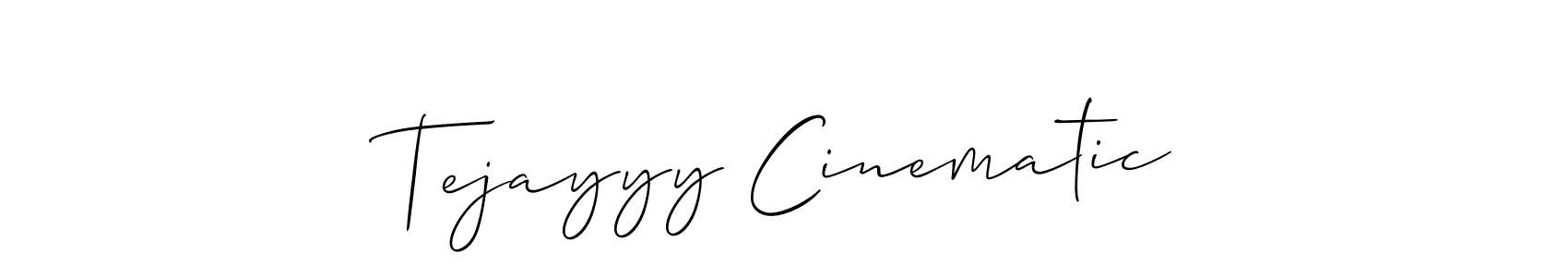 Similarly Allison_Script is the best handwritten signature design. Signature creator online .You can use it as an online autograph creator for name Tejayyy Cinematic. Tejayyy Cinematic signature style 2 images and pictures png