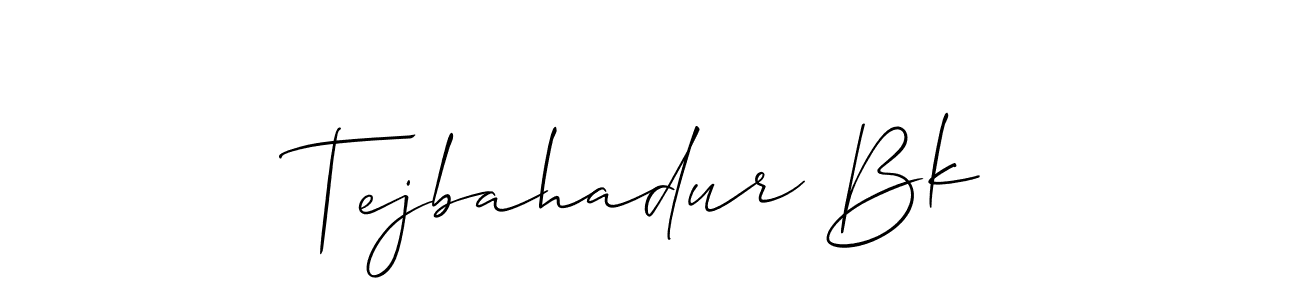 Also we have Tejbahadur Bk name is the best signature style. Create professional handwritten signature collection using Allison_Script autograph style. Tejbahadur Bk signature style 2 images and pictures png