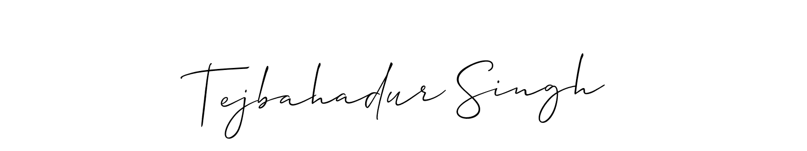Create a beautiful signature design for name Tejbahadur Singh. With this signature (Allison_Script) fonts, you can make a handwritten signature for free. Tejbahadur Singh signature style 2 images and pictures png