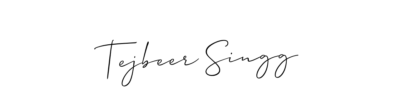 It looks lik you need a new signature style for name Tejbeer Singg. Design unique handwritten (Allison_Script) signature with our free signature maker in just a few clicks. Tejbeer Singg signature style 2 images and pictures png