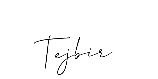 The best way (Allison_Script) to make a short signature is to pick only two or three words in your name. The name Tejbir include a total of six letters. For converting this name. Tejbir signature style 2 images and pictures png