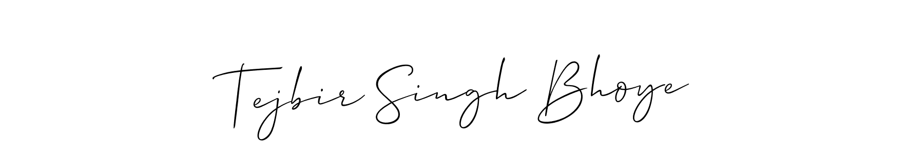 It looks lik you need a new signature style for name Tejbir Singh Bhoye. Design unique handwritten (Allison_Script) signature with our free signature maker in just a few clicks. Tejbir Singh Bhoye signature style 2 images and pictures png