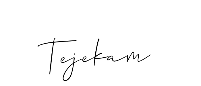 How to make Tejekam name signature. Use Allison_Script style for creating short signs online. This is the latest handwritten sign. Tejekam signature style 2 images and pictures png