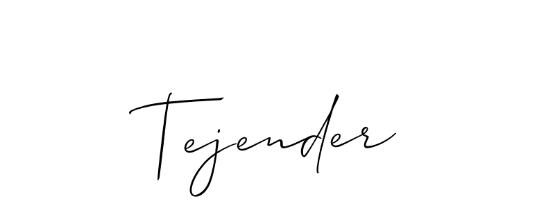 How to Draw Tejender signature style? Allison_Script is a latest design signature styles for name Tejender. Tejender signature style 2 images and pictures png