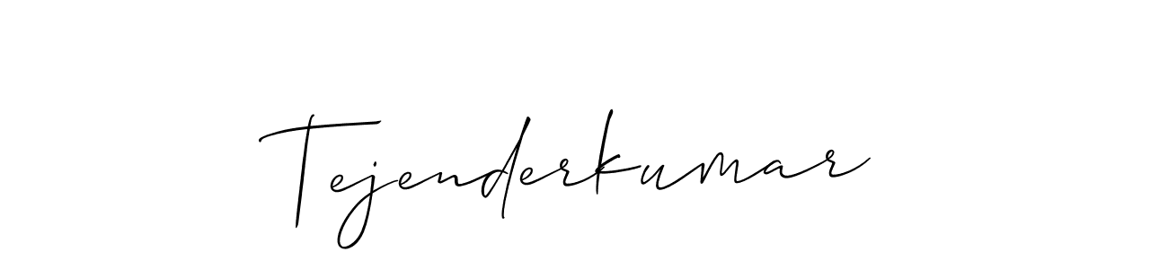 Allison_Script is a professional signature style that is perfect for those who want to add a touch of class to their signature. It is also a great choice for those who want to make their signature more unique. Get Tejenderkumar name to fancy signature for free. Tejenderkumar signature style 2 images and pictures png