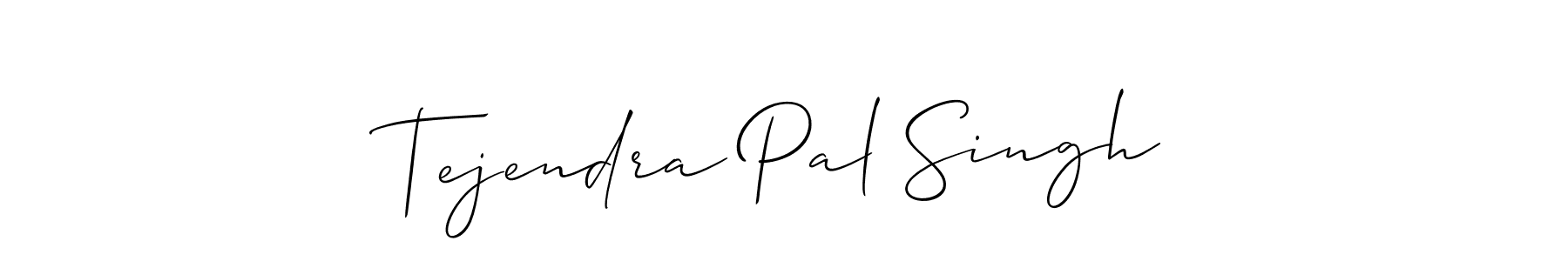 Create a beautiful signature design for name Tejendra Pal Singh. With this signature (Allison_Script) fonts, you can make a handwritten signature for free. Tejendra Pal Singh signature style 2 images and pictures png