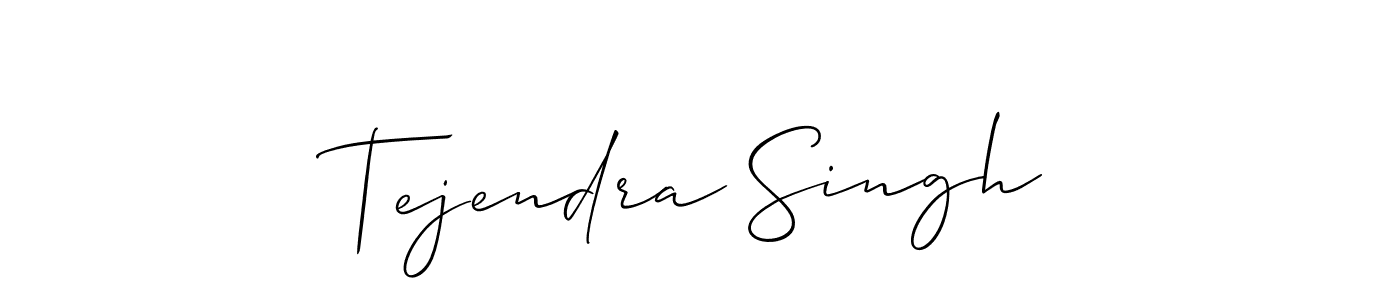 Use a signature maker to create a handwritten signature online. With this signature software, you can design (Allison_Script) your own signature for name Tejendra Singh. Tejendra Singh signature style 2 images and pictures png