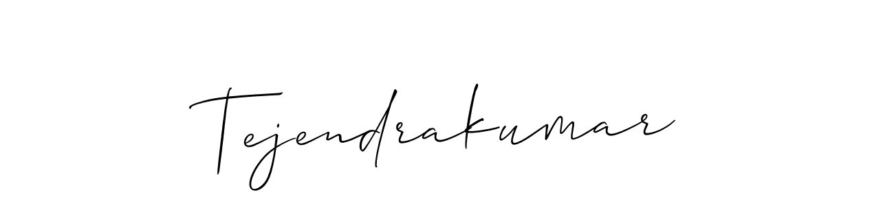 How to make Tejendrakumar signature? Allison_Script is a professional autograph style. Create handwritten signature for Tejendrakumar name. Tejendrakumar signature style 2 images and pictures png