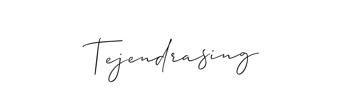 How to make Tejendrasing signature? Allison_Script is a professional autograph style. Create handwritten signature for Tejendrasing name. Tejendrasing signature style 2 images and pictures png