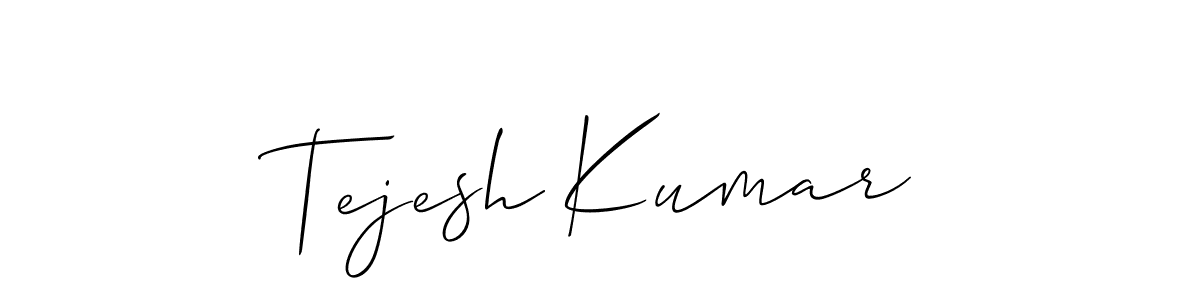 The best way (Allison_Script) to make a short signature is to pick only two or three words in your name. The name Tejesh Kumar include a total of six letters. For converting this name. Tejesh Kumar signature style 2 images and pictures png