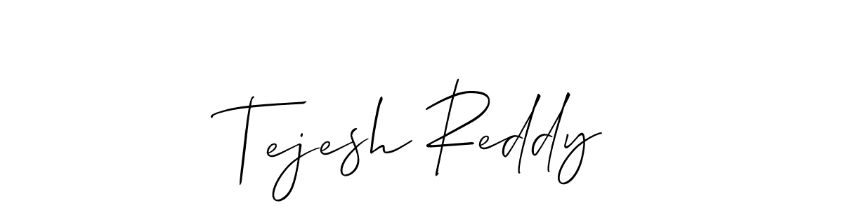 You should practise on your own different ways (Allison_Script) to write your name (Tejesh Reddy) in signature. don't let someone else do it for you. Tejesh Reddy signature style 2 images and pictures png