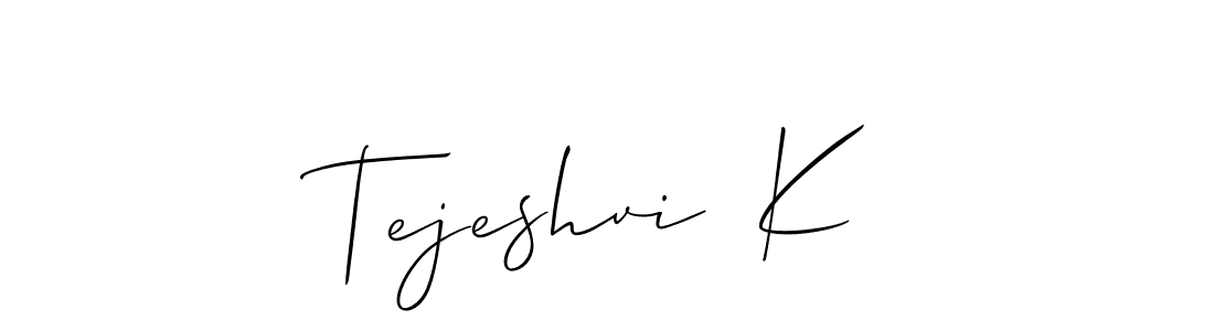 Once you've used our free online signature maker to create your best signature Allison_Script style, it's time to enjoy all of the benefits that Tejeshvi  K name signing documents. Tejeshvi  K signature style 2 images and pictures png