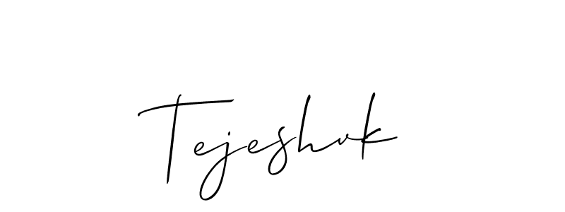 Create a beautiful signature design for name Tejeshvk. With this signature (Allison_Script) fonts, you can make a handwritten signature for free. Tejeshvk signature style 2 images and pictures png