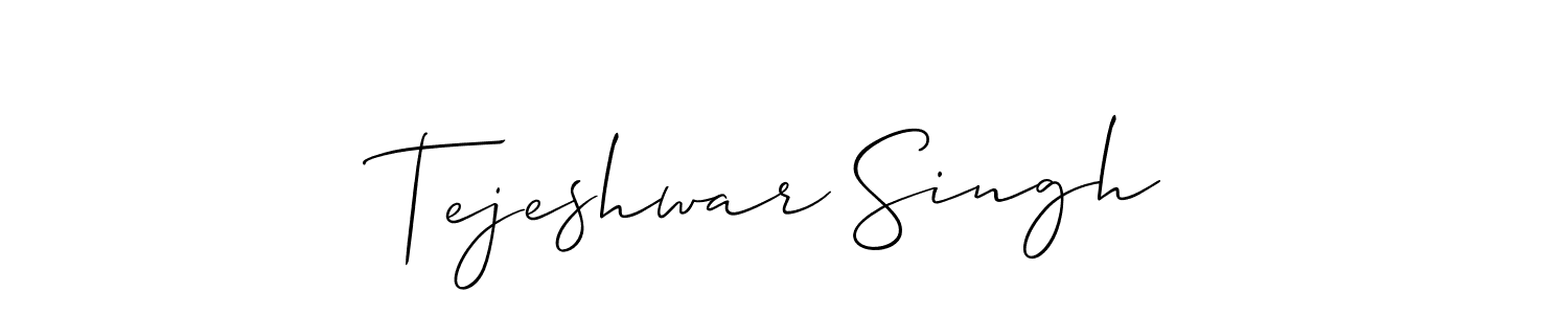Allison_Script is a professional signature style that is perfect for those who want to add a touch of class to their signature. It is also a great choice for those who want to make their signature more unique. Get Tejeshwar Singh name to fancy signature for free. Tejeshwar Singh signature style 2 images and pictures png