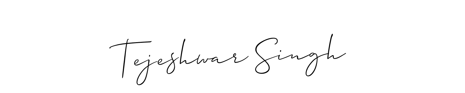 Allison_Script is a professional signature style that is perfect for those who want to add a touch of class to their signature. It is also a great choice for those who want to make their signature more unique. Get Tejeshwar Singh name to fancy signature for free. Tejeshwar Singh signature style 2 images and pictures png