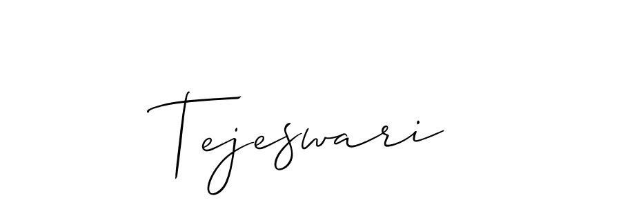 Use a signature maker to create a handwritten signature online. With this signature software, you can design (Allison_Script) your own signature for name Tejeswari. Tejeswari signature style 2 images and pictures png