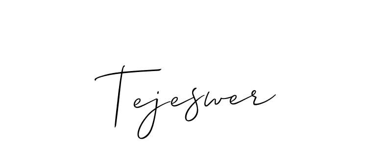 Make a short Tejeswer signature style. Manage your documents anywhere anytime using Allison_Script. Create and add eSignatures, submit forms, share and send files easily. Tejeswer signature style 2 images and pictures png