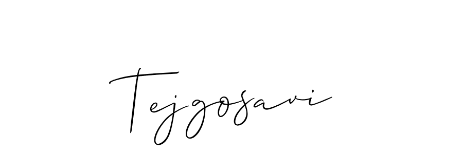 Create a beautiful signature design for name Tejgosavi. With this signature (Allison_Script) fonts, you can make a handwritten signature for free. Tejgosavi signature style 2 images and pictures png