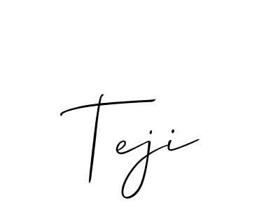 Teji stylish signature style. Best Handwritten Sign (Allison_Script) for my name. Handwritten Signature Collection Ideas for my name Teji. Teji signature style 2 images and pictures png