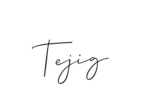 How to make Tejig name signature. Use Allison_Script style for creating short signs online. This is the latest handwritten sign. Tejig signature style 2 images and pictures png