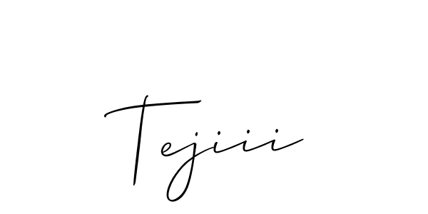 The best way (Allison_Script) to make a short signature is to pick only two or three words in your name. The name Tejiii include a total of six letters. For converting this name. Tejiii signature style 2 images and pictures png