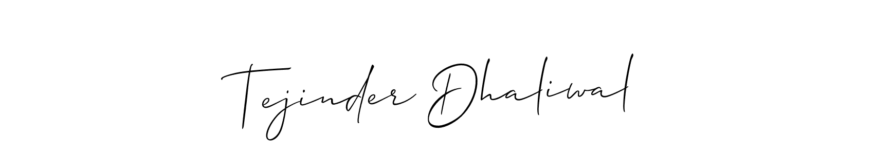 It looks lik you need a new signature style for name Tejinder Dhaliwal. Design unique handwritten (Allison_Script) signature with our free signature maker in just a few clicks. Tejinder Dhaliwal signature style 2 images and pictures png