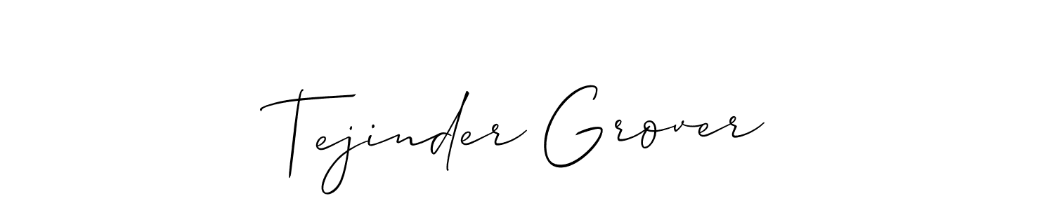 Make a short Tejinder Grover signature style. Manage your documents anywhere anytime using Allison_Script. Create and add eSignatures, submit forms, share and send files easily. Tejinder Grover signature style 2 images and pictures png