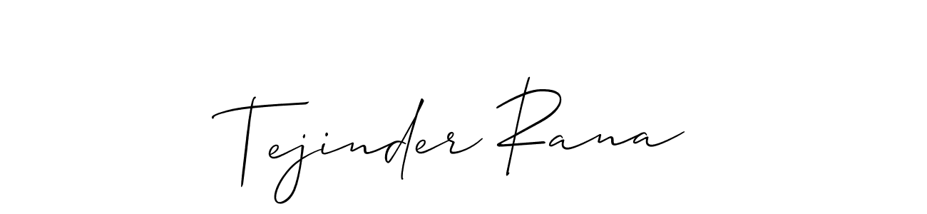 Use a signature maker to create a handwritten signature online. With this signature software, you can design (Allison_Script) your own signature for name Tejinder Rana. Tejinder Rana signature style 2 images and pictures png