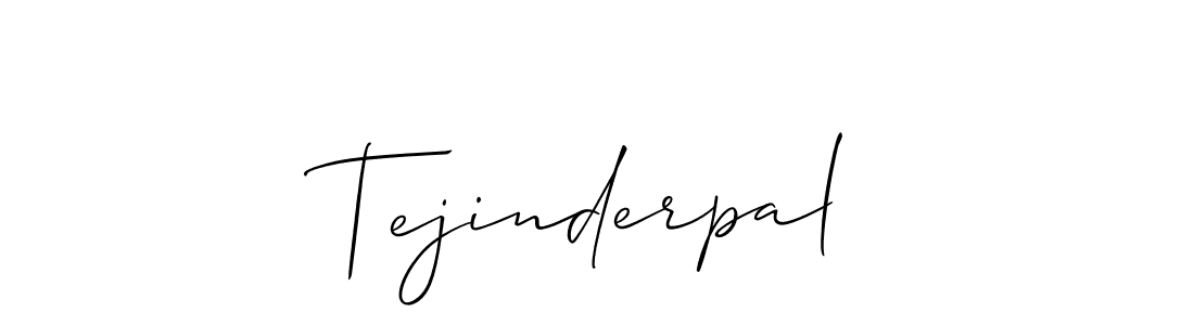 Use a signature maker to create a handwritten signature online. With this signature software, you can design (Allison_Script) your own signature for name Tejinderpal. Tejinderpal signature style 2 images and pictures png